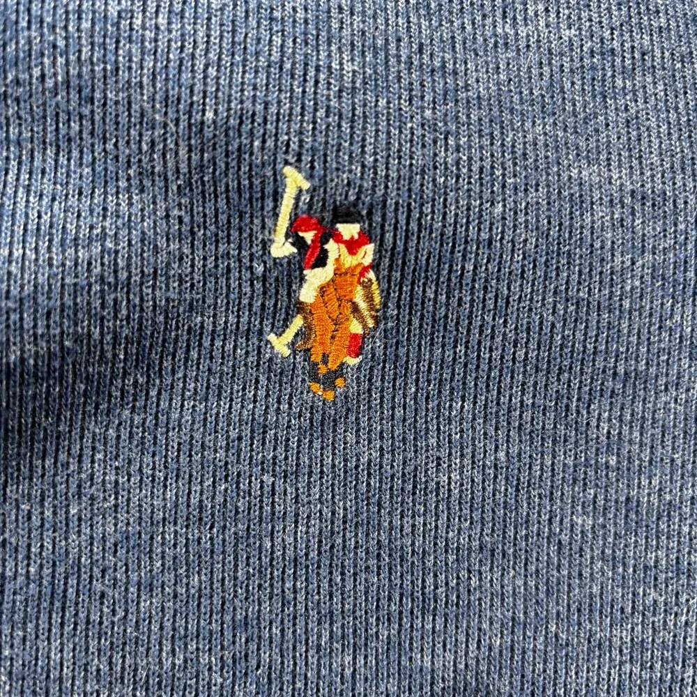 Polo‎ Ralph Lauren Estate Ribbed 1/4 Zip Blue Pullover Size Large